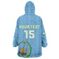 Custom Djibouti Football Kid Wearable Blanket Hoodie Go Champions