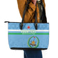 Custom Djibouti Football Leather Tote Bag Go Champions