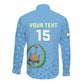 Custom Djibouti Football Long Sleeve Button Shirt Go Champions