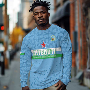 Custom Djibouti Football Long Sleeve Shirt Go Champions