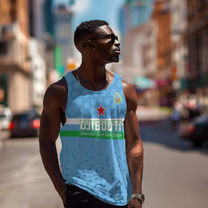Custom Djibouti Football Men Tank Top Go Champions