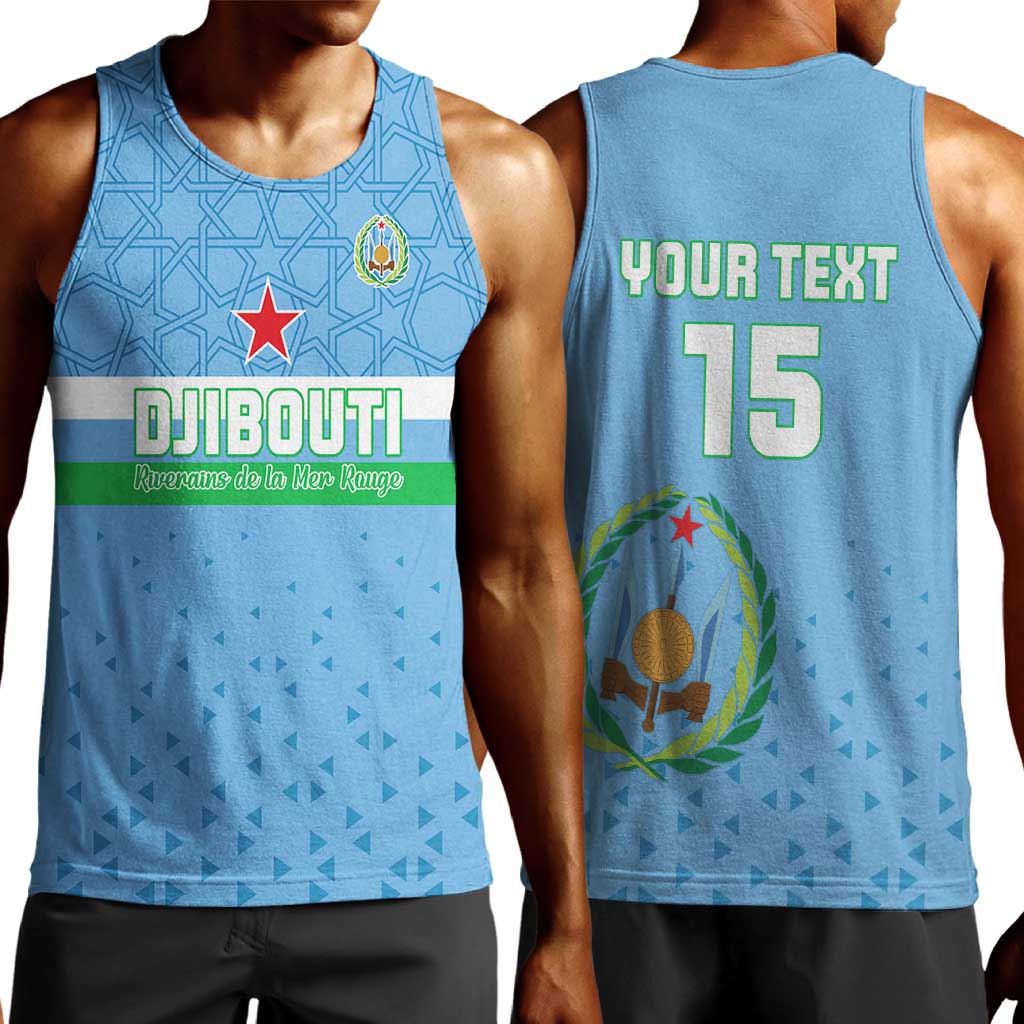Custom Djibouti Football Men Tank Top Go Champions