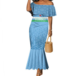 Custom Djibouti Football Mermaid Dress Go Champions