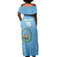 Custom Djibouti Football Off Shoulder Maxi Dress Go Champions