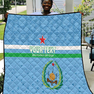 Custom Djibouti Football Quilt Go Champions