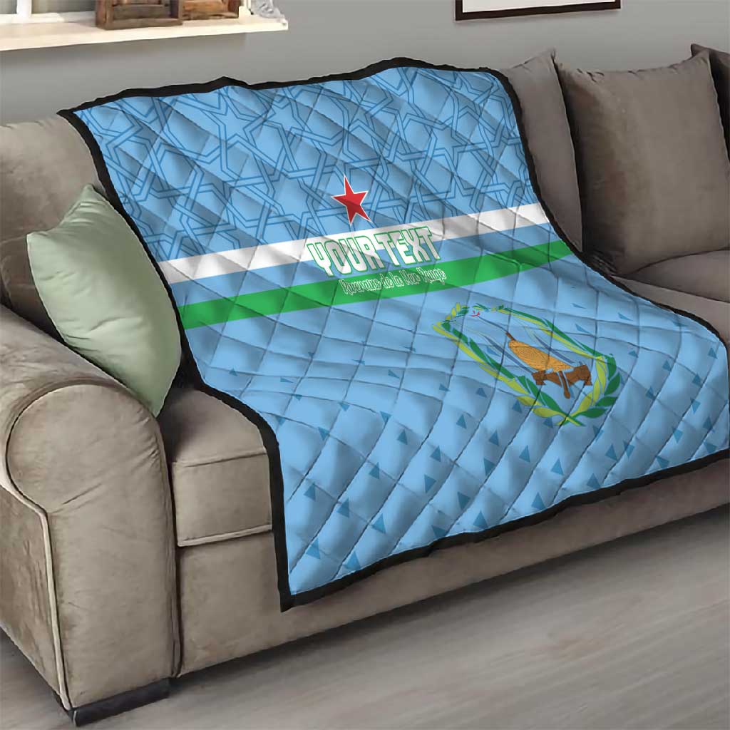 Custom Djibouti Football Quilt Go Champions