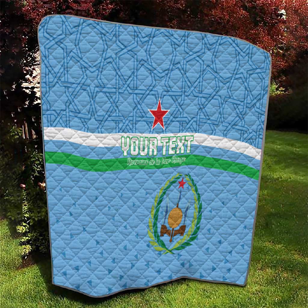 Custom Djibouti Football Quilt Go Champions