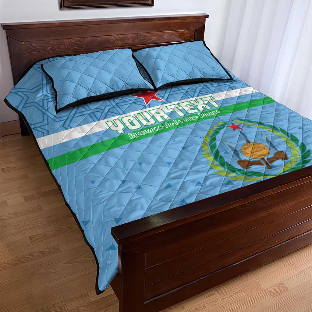 Custom Djibouti Football Quilt Bed Set Go Champions