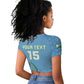 Custom Djibouti Football Raglan Cropped T shirt Go Champions
