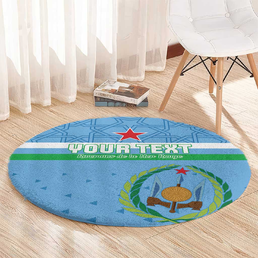 Custom Djibouti Football Round Carpet Go Champions