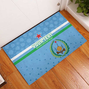 Custom Djibouti Football Rubber Doormat Go Champions