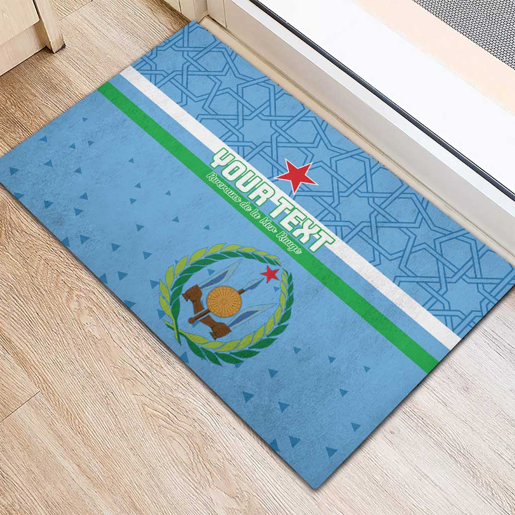 Custom Djibouti Football Rubber Doormat Go Champions