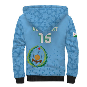 Custom Djibouti Football Sherpa Hoodie Go Champions