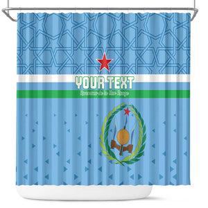 Custom Djibouti Football Shower Curtain Go Champions