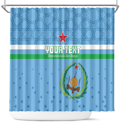 Custom Djibouti Football Shower Curtain Go Champions