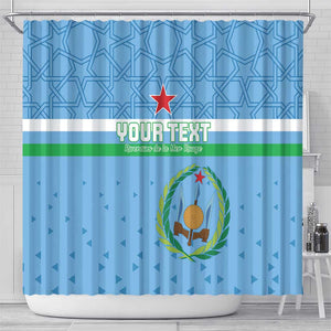 Custom Djibouti Football Shower Curtain Go Champions