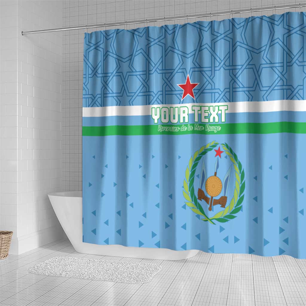 Custom Djibouti Football Shower Curtain Go Champions