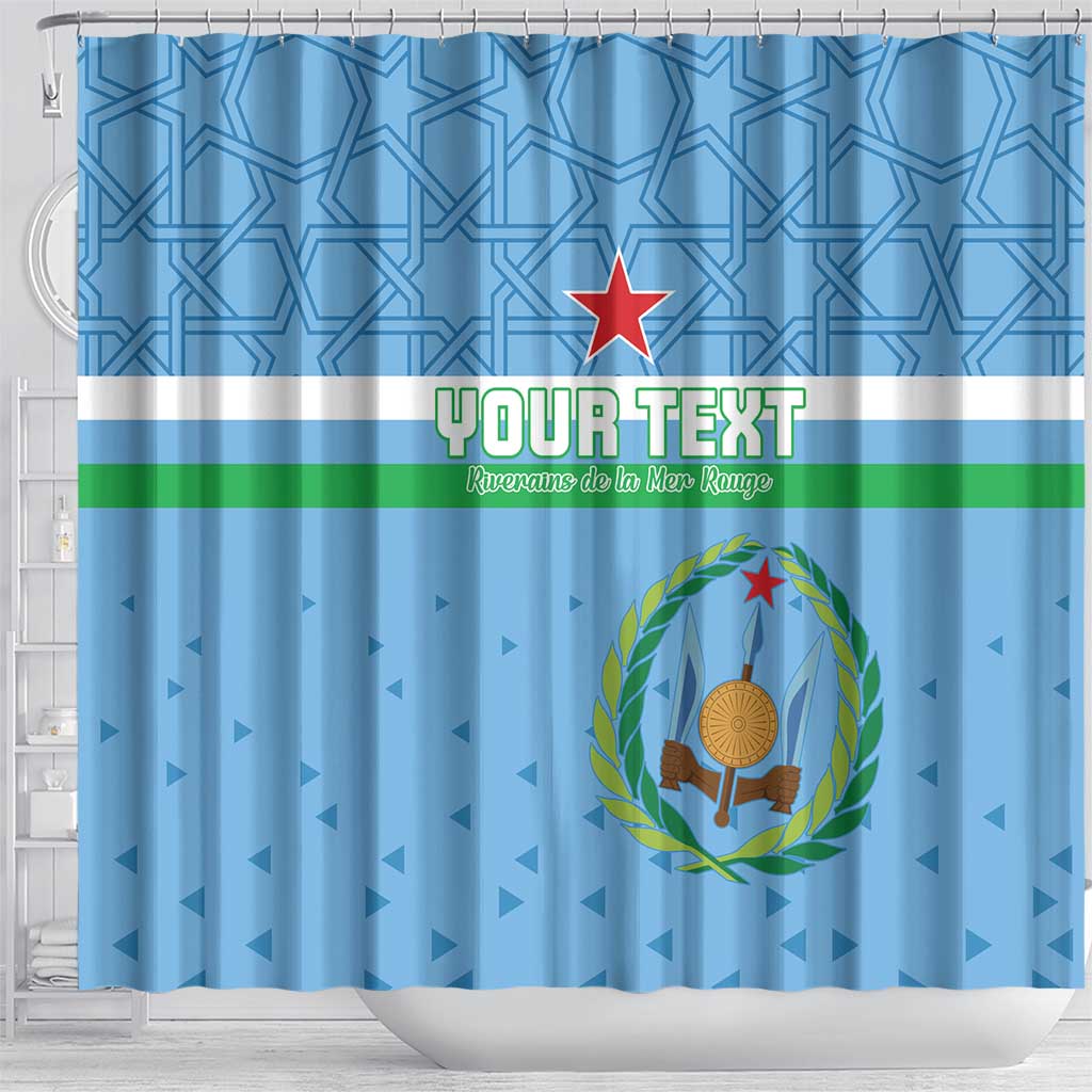 Custom Djibouti Football Shower Curtain Go Champions