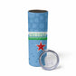 Custom Djibouti Football Skinny Tumbler Go Champions