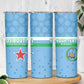 Custom Djibouti Football Skinny Tumbler Go Champions