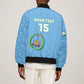Custom Djibouti Football Sleeve Zip Bomber Jacket Go Champions