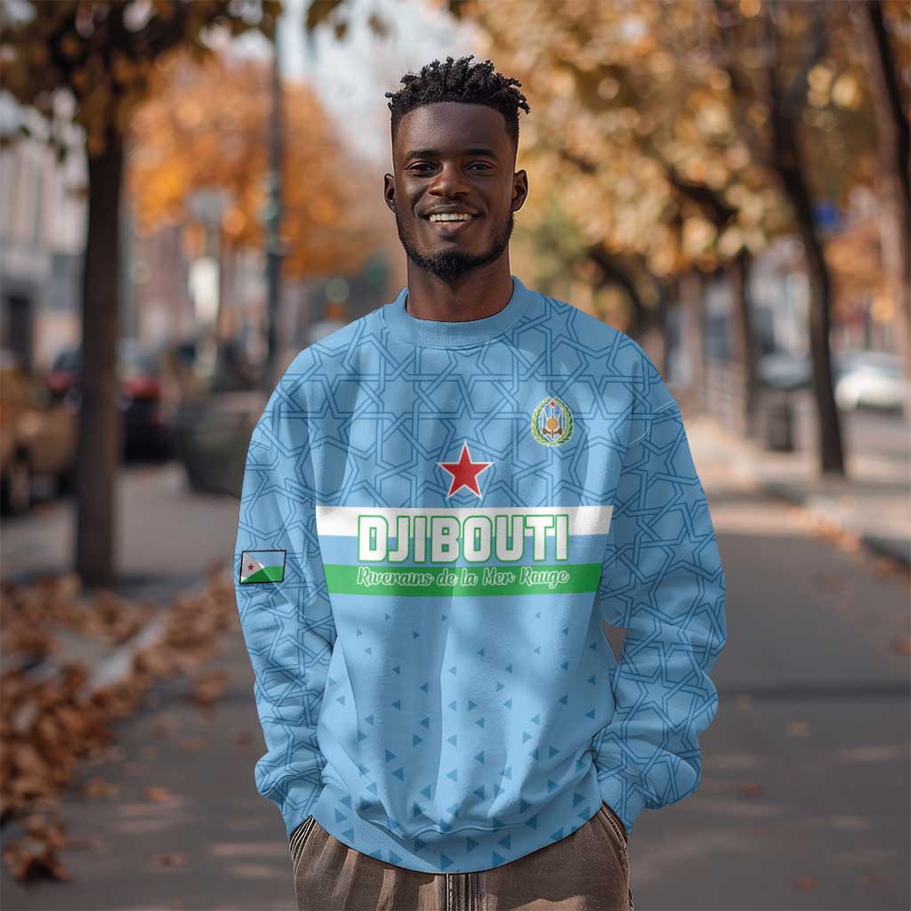 Custom Djibouti Football Sweatshirt Go Champions