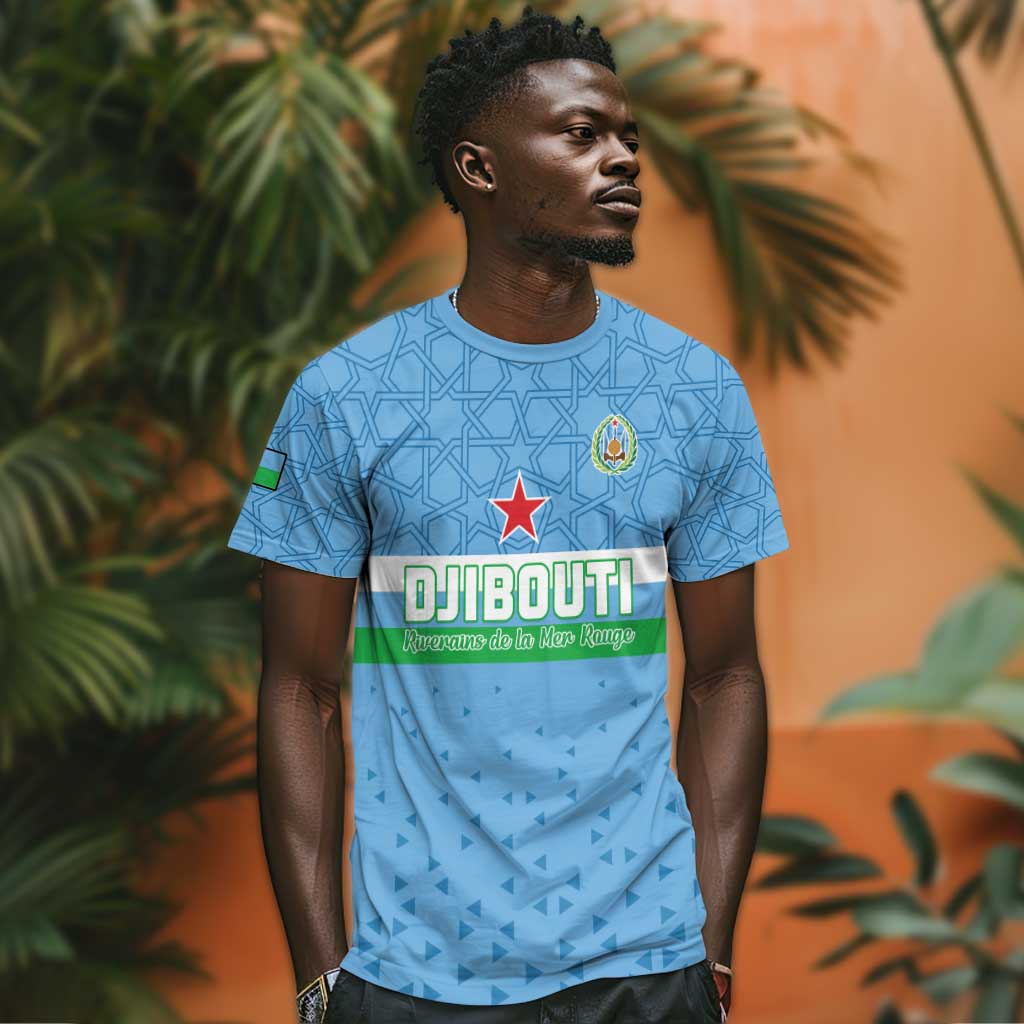 Custom Djibouti Football T shirt Go Champions