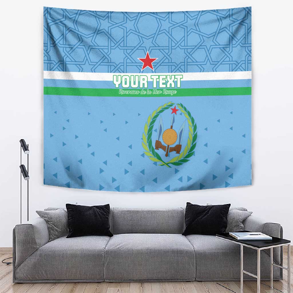 Custom Djibouti Football Tapestry Go Champions