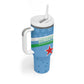 Custom Djibouti Football Tumbler With Handle Go Champions