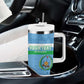 Custom Djibouti Football Tumbler With Handle Go Champions