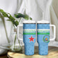 Custom Djibouti Football Tumbler With Handle Go Champions