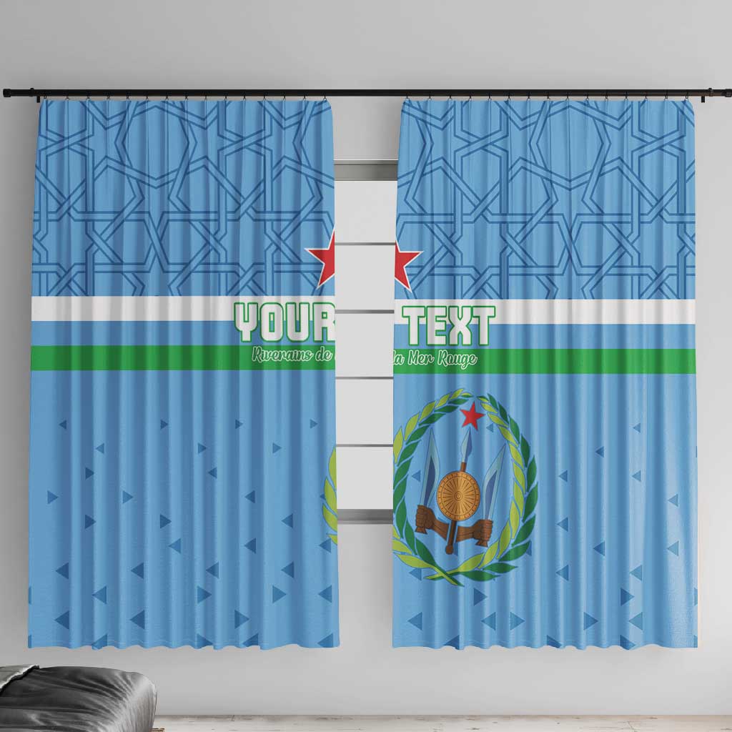 Custom Djibouti Football Window Curtain Go Champions