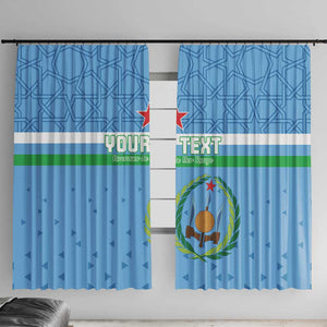 Custom Djibouti Football Window Curtain Go Champions