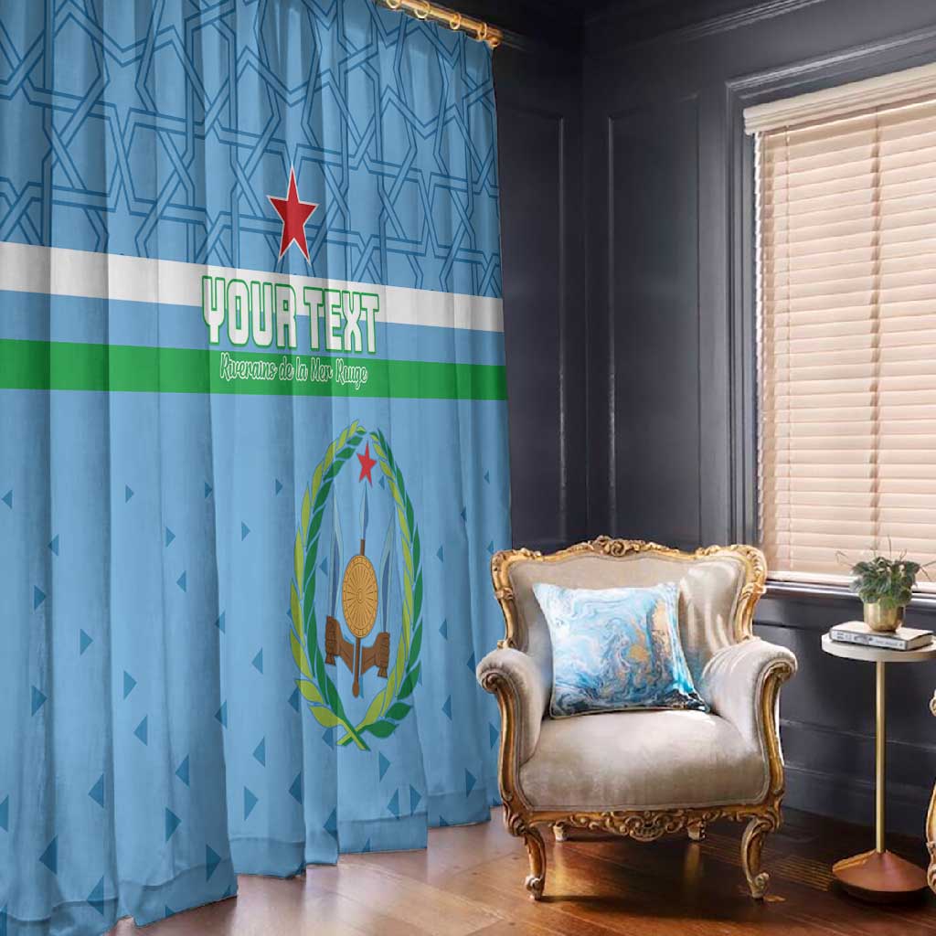Custom Djibouti Football Window Curtain Go Champions
