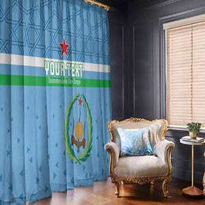 Custom Djibouti Football Window Curtain Go Champions