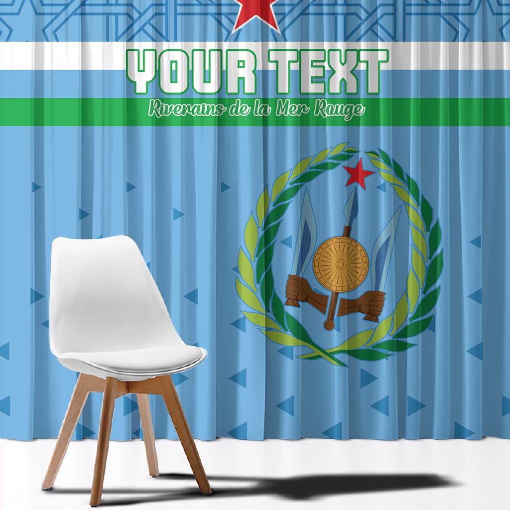 Custom Djibouti Football Window Curtain Go Champions