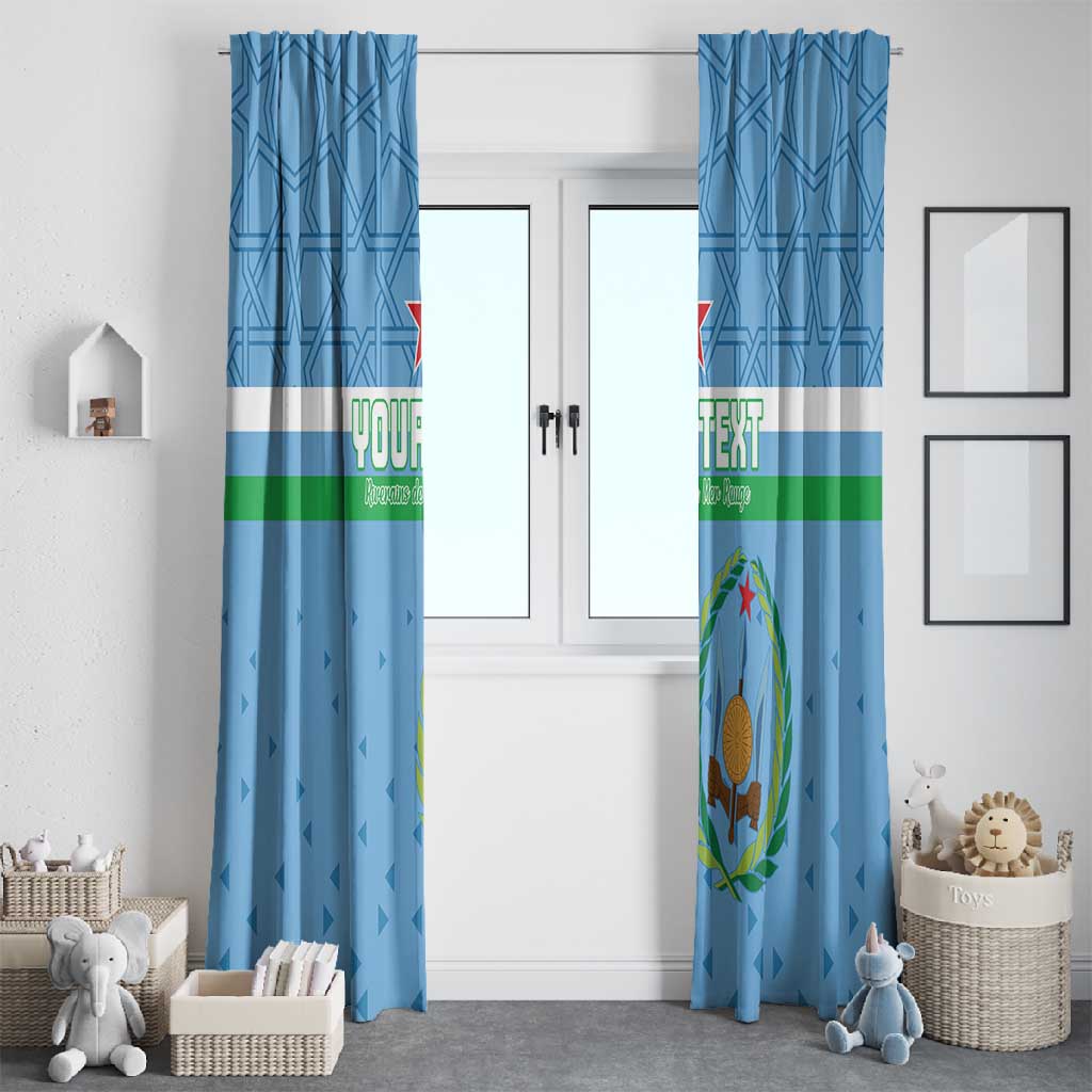 Custom Djibouti Football Window Curtain Go Champions