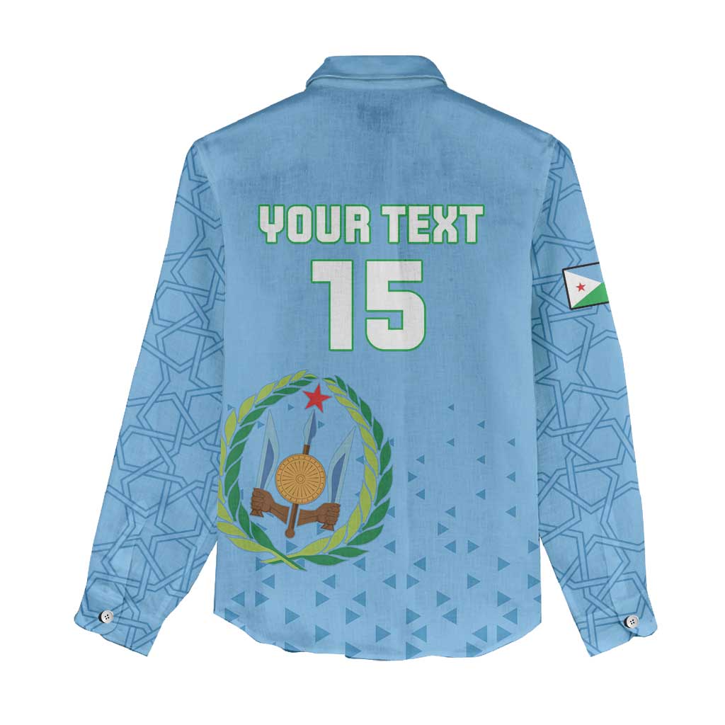 Custom Djibouti Football Women Casual Shirt Go Champions