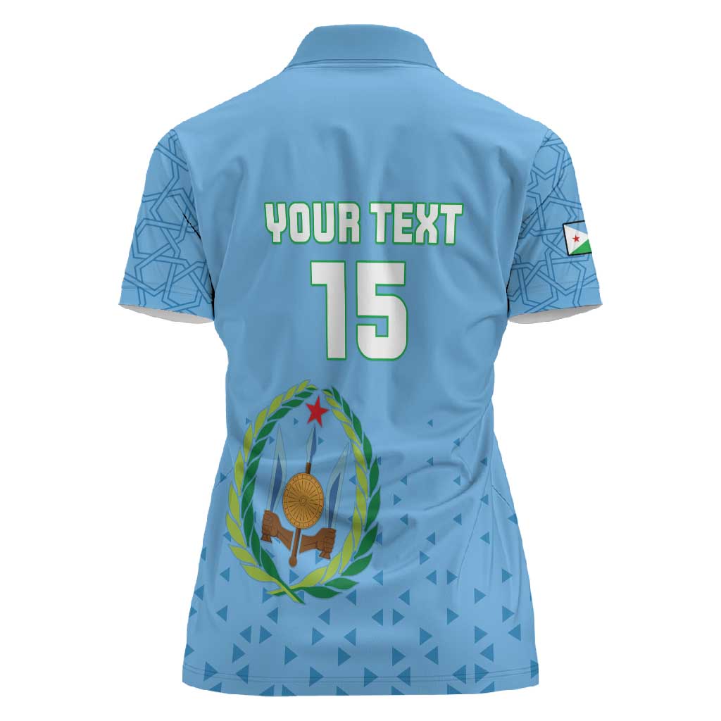 Custom Djibouti Football Women Polo Shirt Go Champions