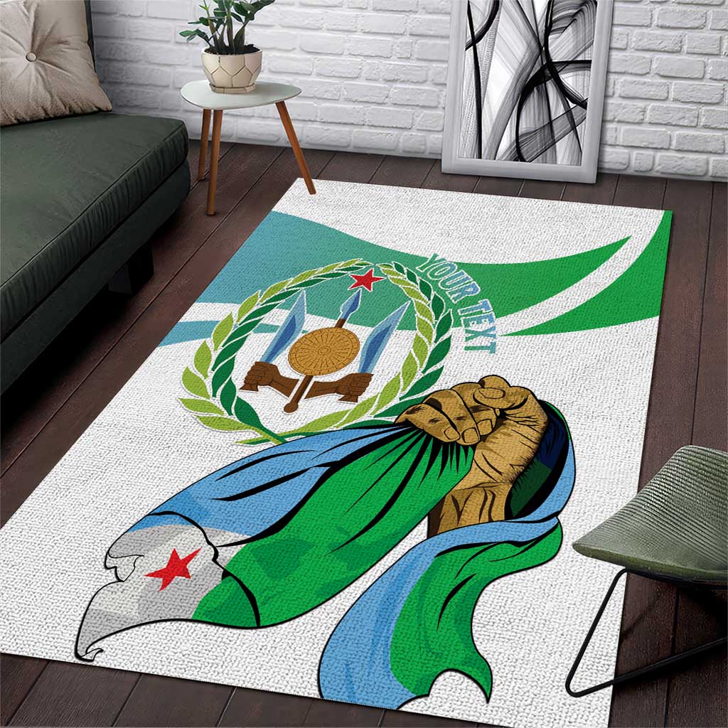 Personalized Happy Djibouti Area Rug Independence Day