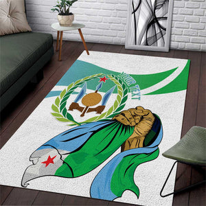 Personalized Happy Djibouti Area Rug Independence Day