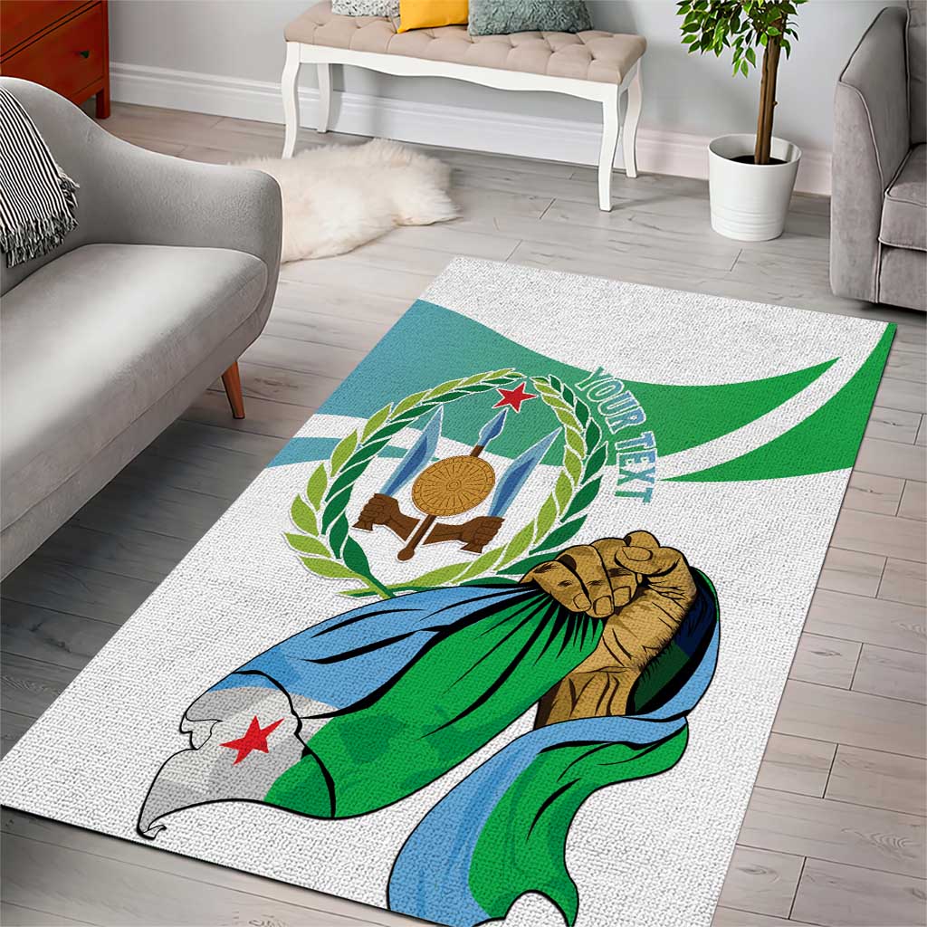 Personalized Happy Djibouti Area Rug Independence Day