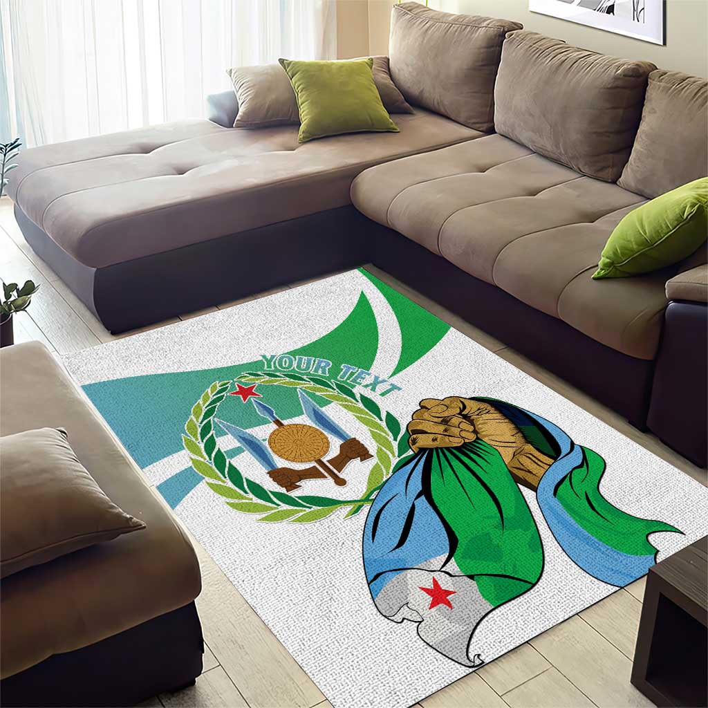 Personalized Happy Djibouti Area Rug Independence Day