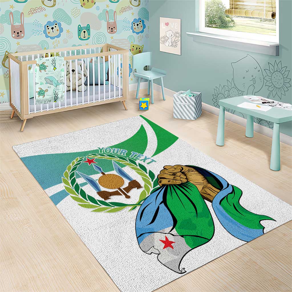 Personalized Happy Djibouti Area Rug Independence Day
