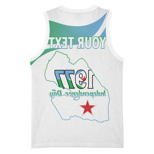 Personalized Happy Djibouti Basketball Jersey Independence Day - African Pride