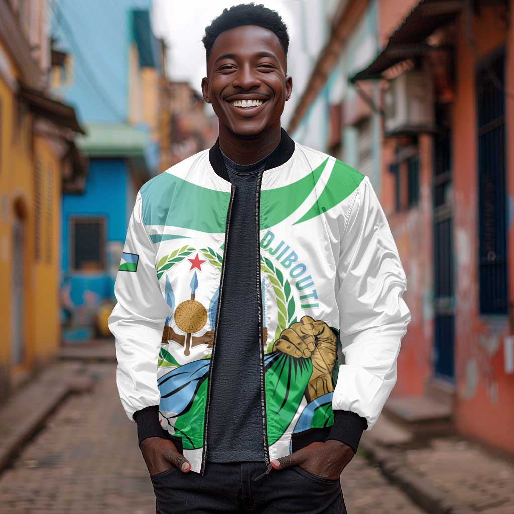 Personalized Happy Djibouti Bomber Jacket Independence Day