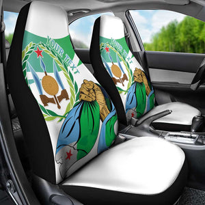 Personalized Happy Djibouti Car Seat Cover Independence Day