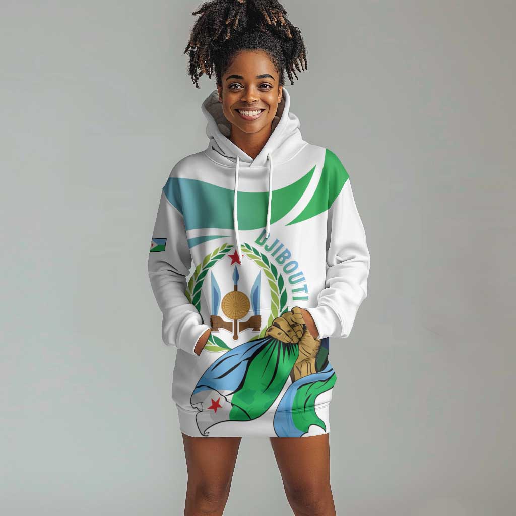 Personalized Happy Djibouti Hoodie Dress Independence Day