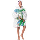 Personalized Happy Djibouti Kid Wearable Blanket Hoodie Independence Day