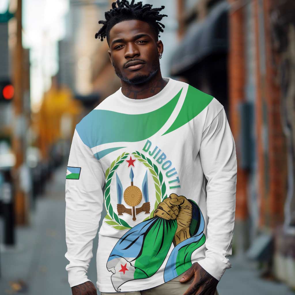 Personalized Happy Djibouti Long Sleeve Shirt Independence Day